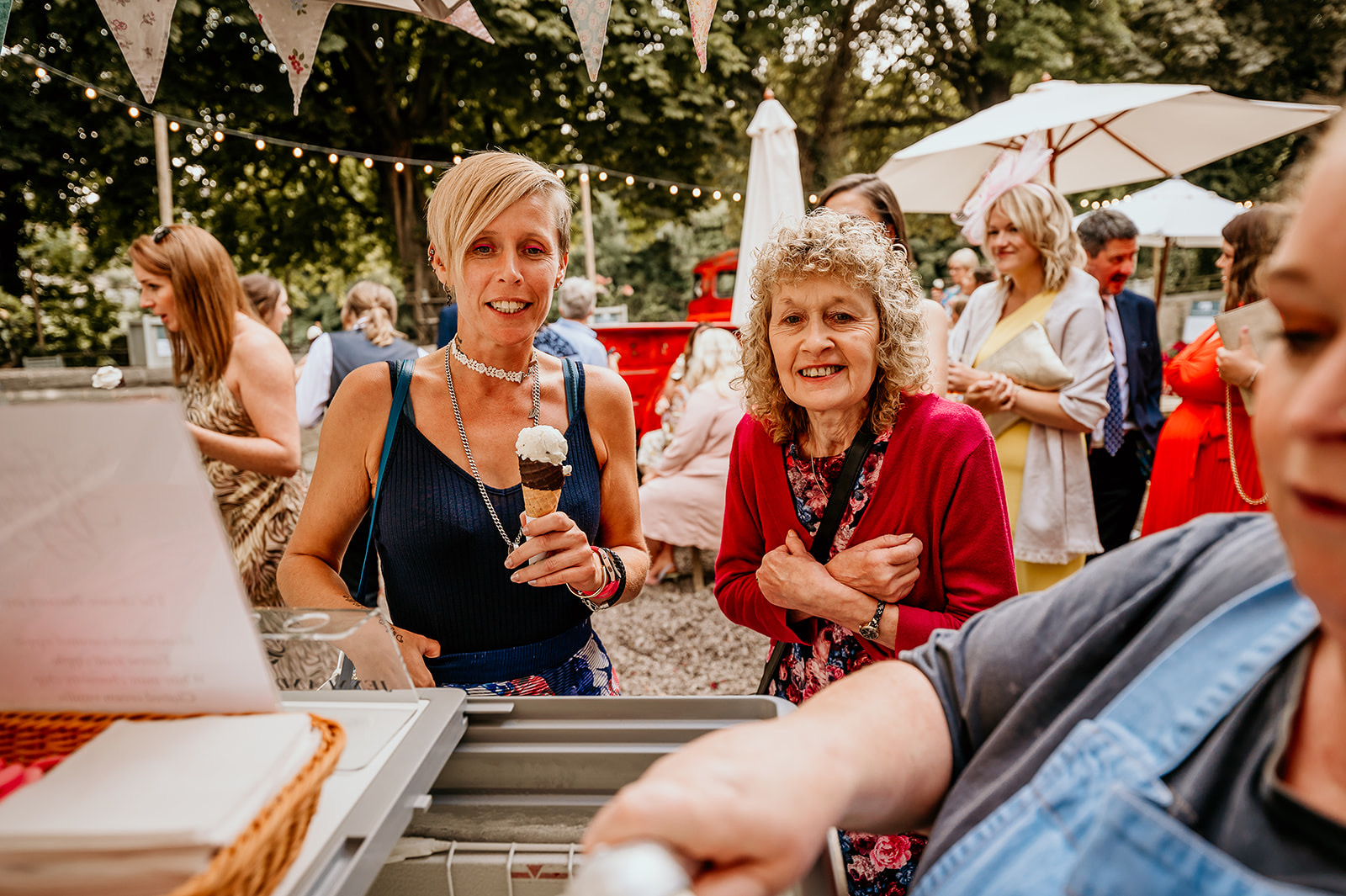 Smiling guests at the trike