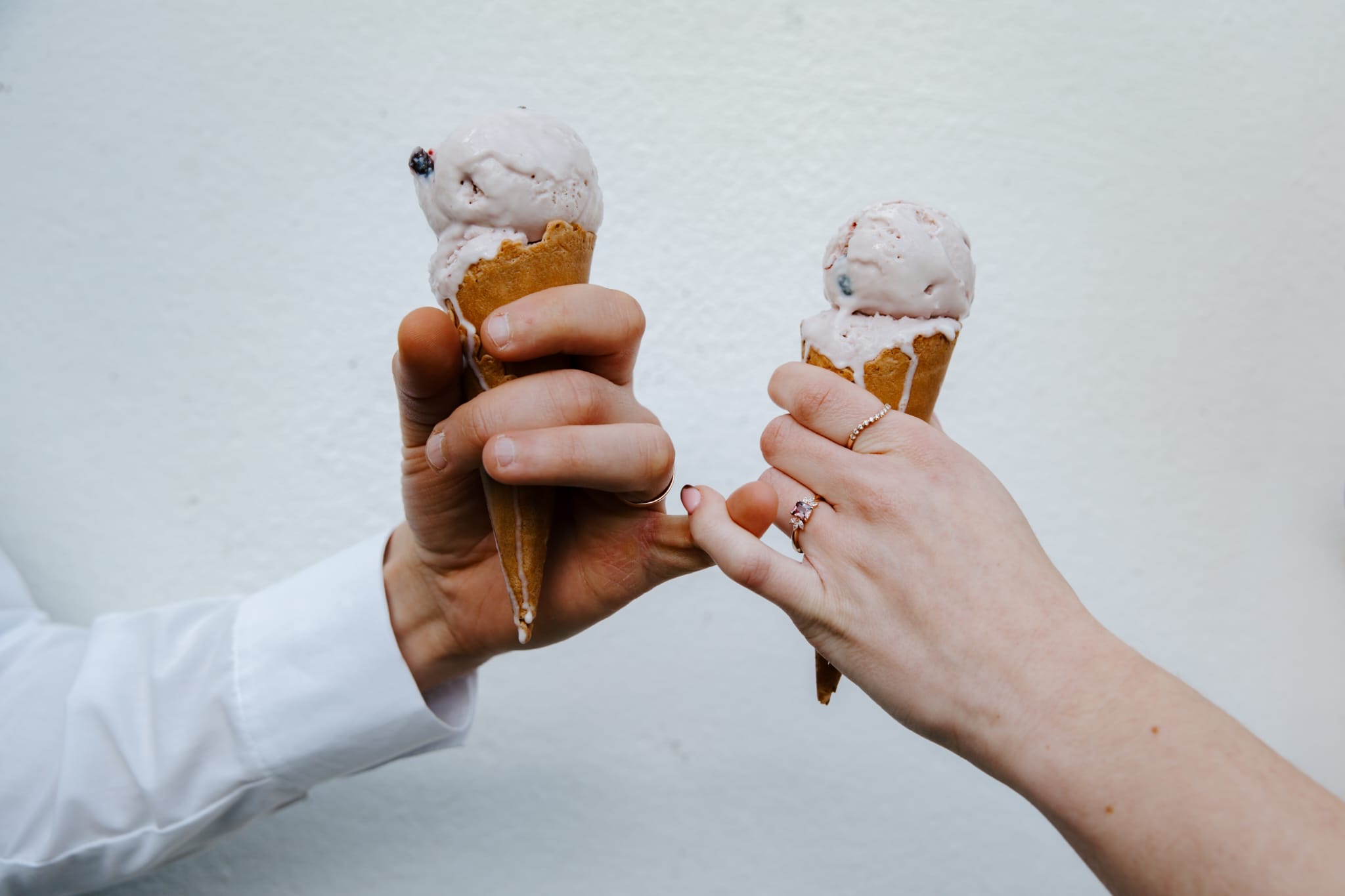 Pinky promise with two cones