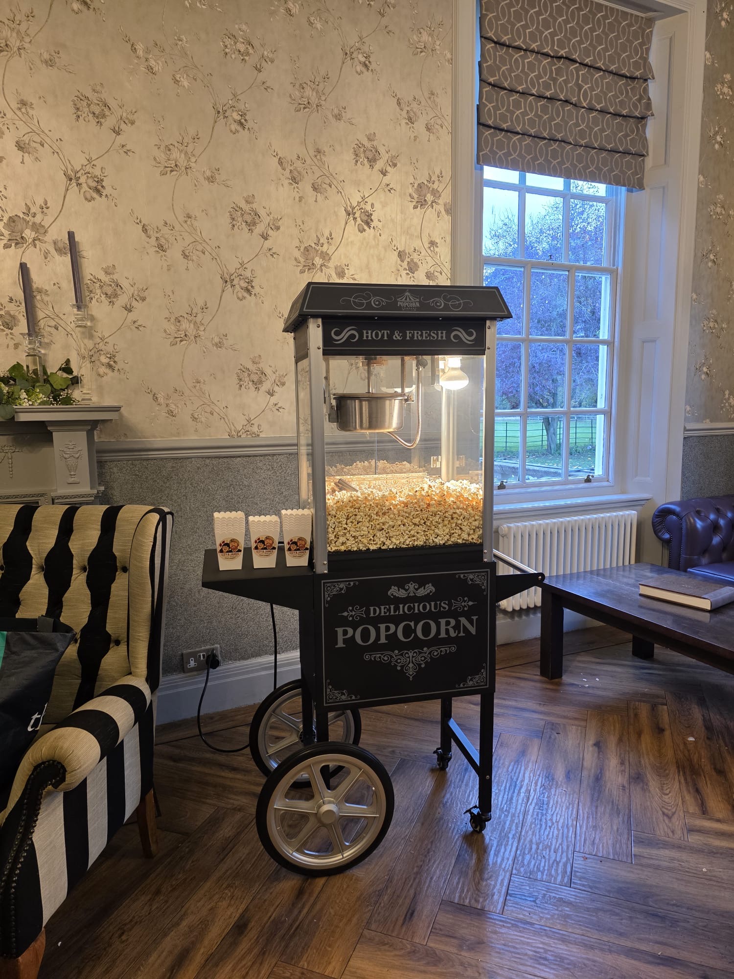Vintage popcorn cart